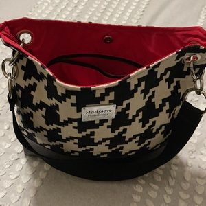 Madison Handbags black and white shoulder …